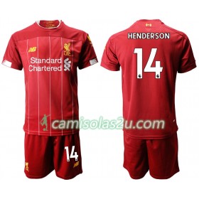 Camisolas de Futebol Liverpool HENDERSON 14 Criança Equipamento Principal 2019/20 Manga Curta